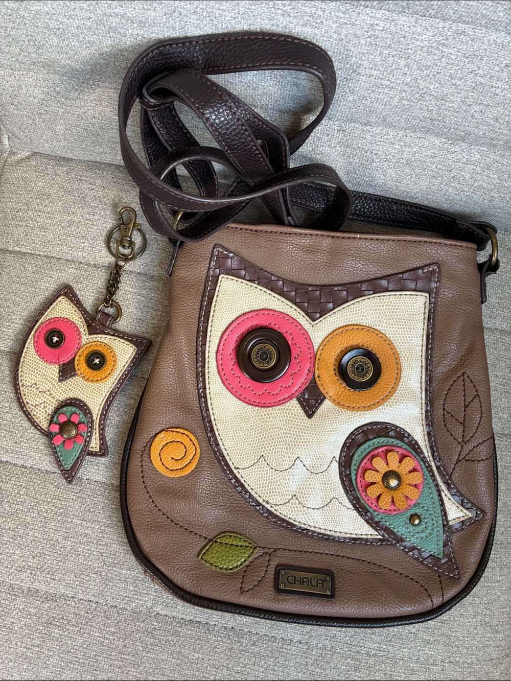 Chala Owl - (set of 2) CROSSBODY & KEY/COIN PURSE Owl